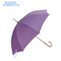 Quality Chinese Products Small Quantity Cheap Blue Long Shaft Carved Wooden Handle golf unbrella Custom Logo for Hotel